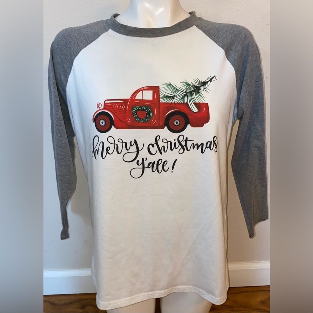 Christmas Truck Half Sleeve Tee Shirt